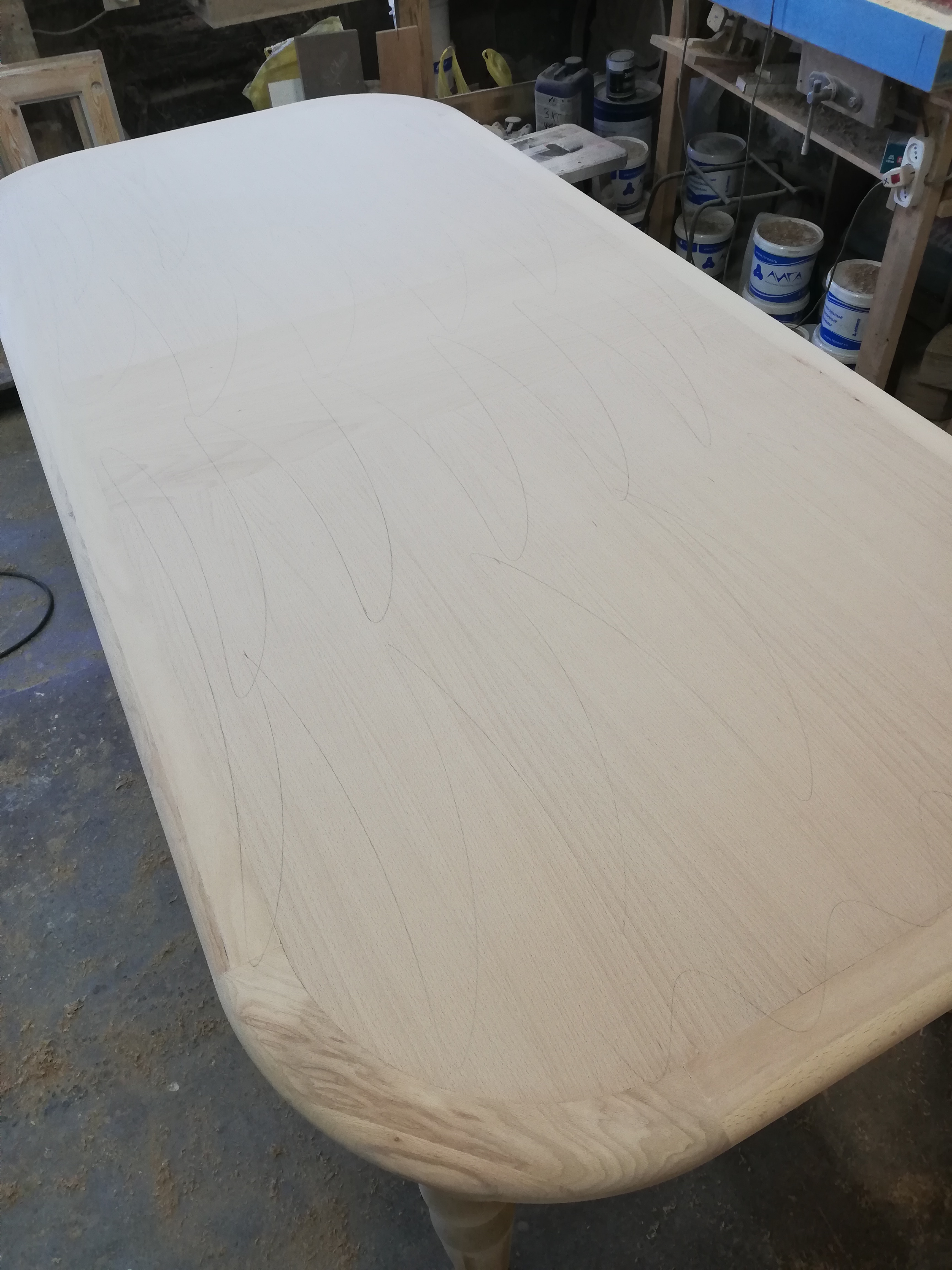 Процесс изготовления стола обеденого на четыре персоны в дизайне zuo park west coffee table в массиве сосны в г. Братске от столярной мастерской ЛариксПро LarixPro.